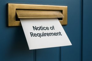 Notice of requirement