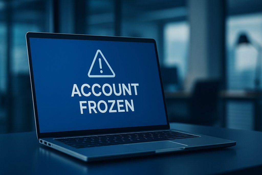 Bank account frozen after a winding-up petition